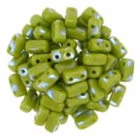 CzechMates Bricks 3x6mm - CZB-PK5342 - Peacock - Opaque Olive - 25 Pieces