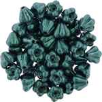 CZBBF-79209 - Baby Bell Flowers 4/6mm : Satin Metallic Turquoise - 25 Count