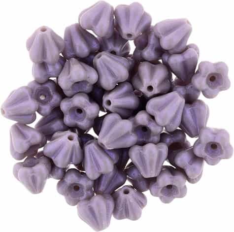 CZBBF-S19C23020 - Baby Bell Flowers 4/6mm : Opalescent Amethyst - 25 Count