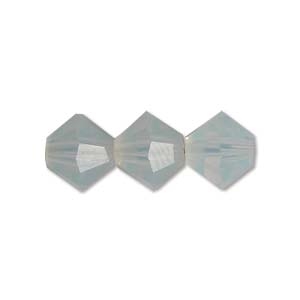 Preciosa Machine Cut 4mm Bicone Crystals : CZBC4-0100 - White Opal - 25 count