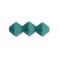 Preciosa Machine Cut 4mm Bicone Crystals : CZBC4-6305 - Turquoise - 25 count