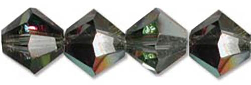 Preciosa Machine Cut 4mm Bicone Crystals : CZBC4-VM28101 - Vitrail Medium Crystal - 25 count