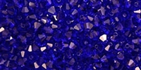 Preciosa Machine Cut 4mm Bicone Crystals : CZBC4-X3008 - Cobalt - 25 count