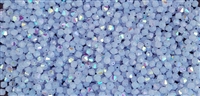 Preciosa Machine Cut 4mm Bicone Crystals : CZBC4-XOP3001 - AB Light Sapphire Opal - 25 count