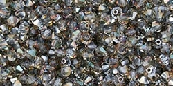 Preciosa Machine Cut 4mm Bicone Crystals : CZBC4-Z3002 - Light Sapphire - Celsian - 25 count