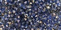 Preciosa Machine Cut 4mm Bicone Crystals : CZBC4-Z3005 - Sapphire - Celsian - 25 count