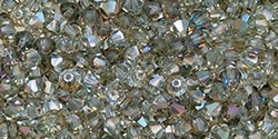 Preciosa Machine Cut 4mm Bicone Crystals : CZBC4-Z6001 - Celsian - Aquamarine 25 count