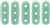 CZBEAM-6313 - CzechMates Beam 3/10mm : Turquoise - 25 Count