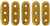 CZBEAM-K0173 - CzechMates Beam 3/10mm : Matte - Metallic Goldenrod - 25 Count