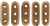 CZBEAM-K0178 - CzechMates Beam 3/10mm : Matte - Metallic Bronze Copper - 25 Count