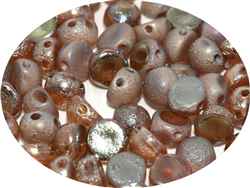 CZCAB-00030-22580 - All Beads Original 2-hole Cabochon 6mm - Crystal Etched Celsian Full - 12 Count