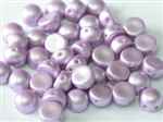 CZCAB-25011 - All Beads Original 2-hole Cabochon 6mm - Alabaster Pastel Lt.Rose - 12 Count