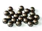 CZCAB-25036 - All Beads Original 2-hole Cabochon 6mm - Alabaster Pastel Dark Brown - 12 Count