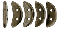 CZCRESC-14415 : CzechMates Crescent : Dark Bronze - 4 Grams - Approx 30 Beads
