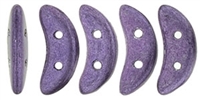 [ 7-1-B-2 ] CZCRESC-77031 : CzechMates Crescent : ColorTrends: Saturated Metallic Purple - 4 Grams - Approx 30 Beads