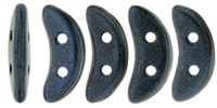 CZCRESC-79032 : CzechMates Crescent : Metallic Suede - Dark Blue - 4 Grams - Approx 30 Beads