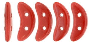 CZCRESC-9320 : CzechMates Crescent : Opaque Red - 4 Grams - Approx 30 Beads