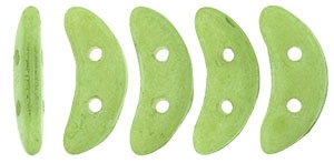 CZCRESC-PS0010 : CzechMates Crescent : ColorTrends: Opaque Green Flash - 4 Grams - Approx 30 Beads
