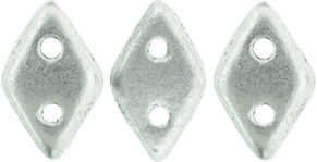 CzechMates Diamond 4x6mm Tube 2.5" : Matte - Metallic Silver - Approx 8 Grams