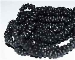 CZFAR-23980 - Czech Farfalle Beads - Black Etched - 5 Grams