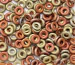 Czech Glass Rings - 9mm - CZGR23980-98572 - Jet California Gold Rush Matted - 25 Rings