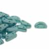 CZHM-25019 - Czech Half Moon 2-Hole Beads : Pastel Aqua - 25 Count