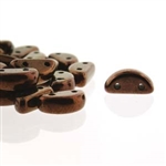 CZHM-H14415 - Czech Half Moon 2-Hole Beads : Jet Bronze - 25 Count