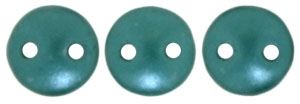 CzechMates Lentil 6mm : CZL-25027 - Pearl Coat - Teal - 25 Beads