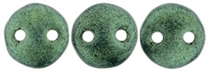 CzechMates Lentil 6mm : CZL-79051 - Metallic Suede - Light Green - 25 Beads