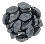 Czech Leaves 12/7mm : CZLEAF-14400 - Hematite - 25 count