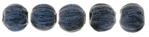 CZM3-79032 - Melon Round 3mm : Metallic Suede - Dk Blue - 25 Count