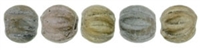 CZM3-K0167 - Melon Round 3mm : Matte - Metallic Leather - 25 Beads