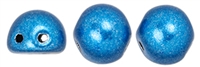 CZMCAB-06B03 - CzechMates Cabochon 7mm : ColorTrends: Saturated Metallic Nebulas Blue - 12 Count