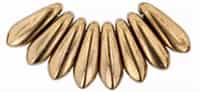 CZMD-90215 - Czech Mini Dagger Beads 2.5/6 : Bronze - 25 Count