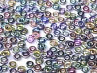 [ OR ] CZO-00030-95100 - Czech O Beads - 1x4mm - 4 Grams - approx 136 beads - Crystal Magic Blue