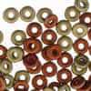 CZO-23980-98572 - Czech O Beads - 1x4mm - 4 Grams - approx 136 beads - Matte Jet California Gold Rush