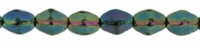 CZPB-21455  - Pinch Beads 5/3mm : Iris - Green - 25 Beads