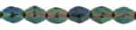 CZPB-21455  - Pinch Beads 5/3mm : Iris - Green - 25 Beads