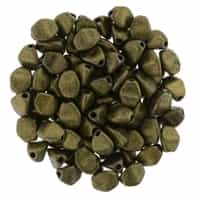 [ 3-2-B-3 ] CZPB-94200  - Pinch Beads 5/3mm : Chrome - Antique Gold - 25 Beads