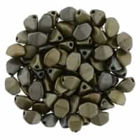 CZPB-K0167  - Pinch Beads 5/3mm : Matte Metallic Leather - 25 Beads