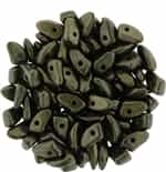 CZPRG-79082 - Prong 3/6mm : Metallic Suede - Dark Green - 25 Count