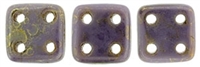 CZQT-BT2303 - CzechMates QuadraTile : Opaque Purple - Bronze Picasso - 25 Count