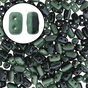 CZR-DP14459 - Rulla 3/5mm : Duets Black/White/Dark Green Luster - 8 Grams