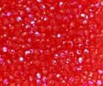 Machine Cut 4mm Round Crystals : CZRC4-X9007 - Light Siame Ruby AB - 25 count