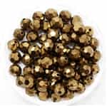 Machine Cut 6mm Round Crystals : CZRC6-90215 - Bronze - 4 count