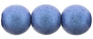 Round Beads 10mm: CZRD10-79031 - Metallic Suede - Blue - 12 pieces