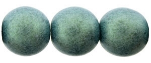 Round Beads 10mm: CZRD10-79051 - Metallic Suede - Light Green - 12 pieces