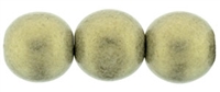 Round Beads 10mm: CZRD10-79080 - Metallic Suede - Gold - 12 pieces