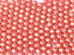 Czech Round Beads 2mm: CZRD2-02010-25007 -  Alabaster Pastel Lt.Coral - 25 Count