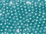 Czech Round Beads 2mm: CZRD2-02010-25019 -  Alabaster Pastel Aqua - 25 Count